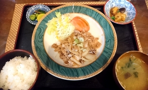 生姜焼き定食(750円)